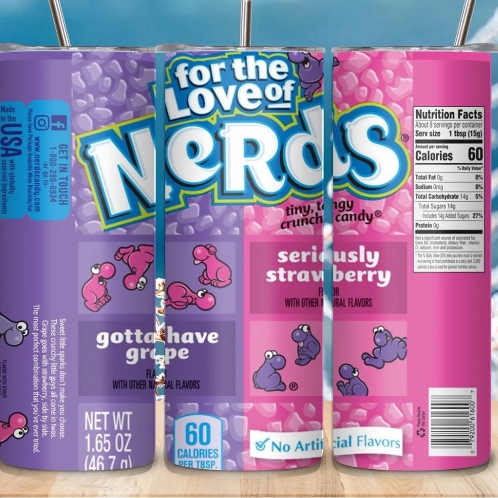 Handmade‎ For the Love of Nerds Tumbler. NWOT